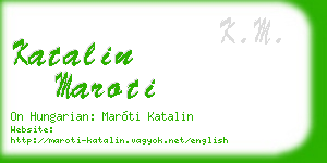 katalin maroti business card