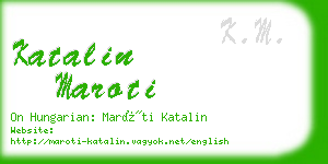 katalin maroti business card